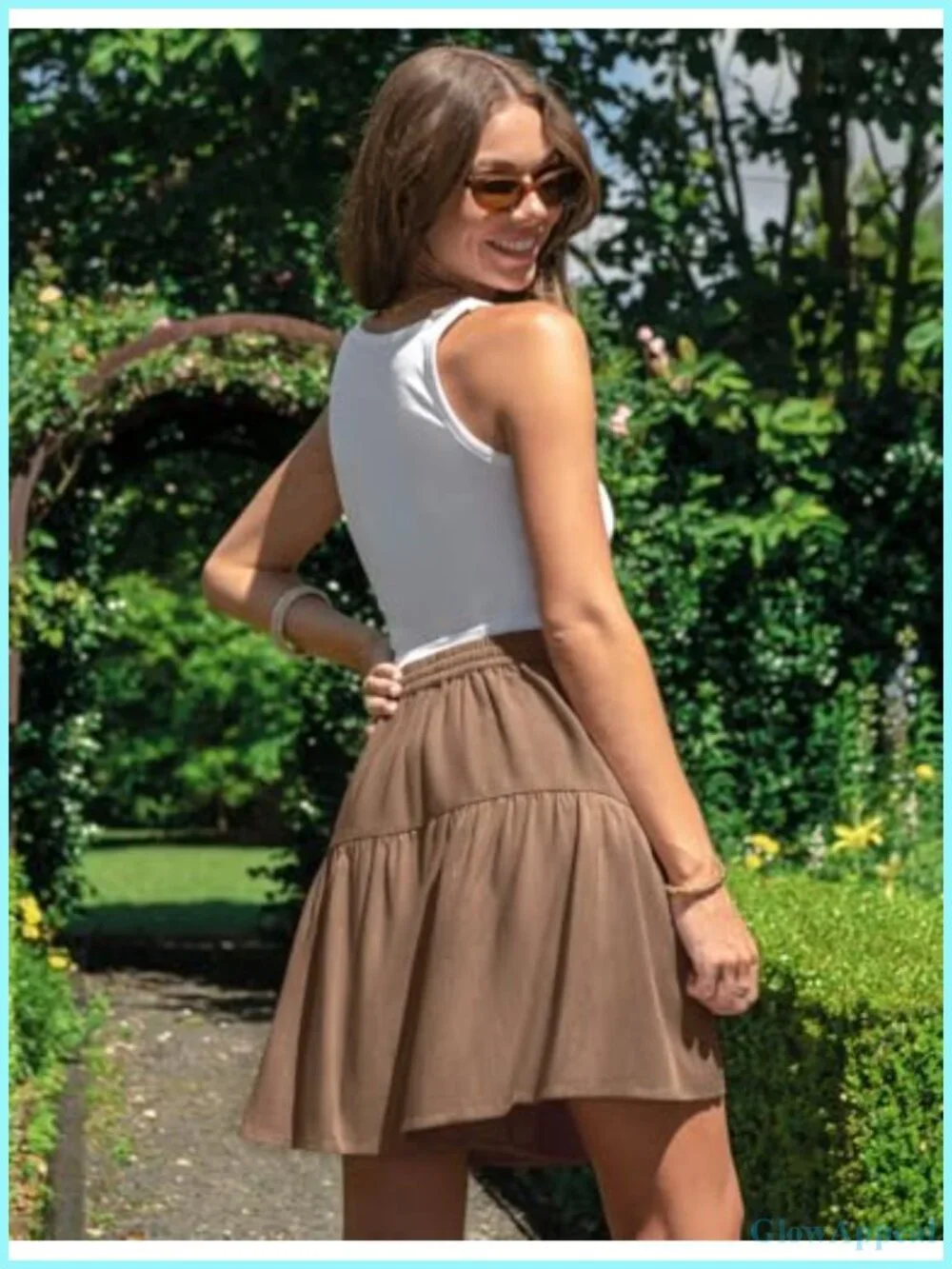 Womens Linen Blend Skirt Shorts Wide Leg Flowy Drawstring Side Pockets Summer